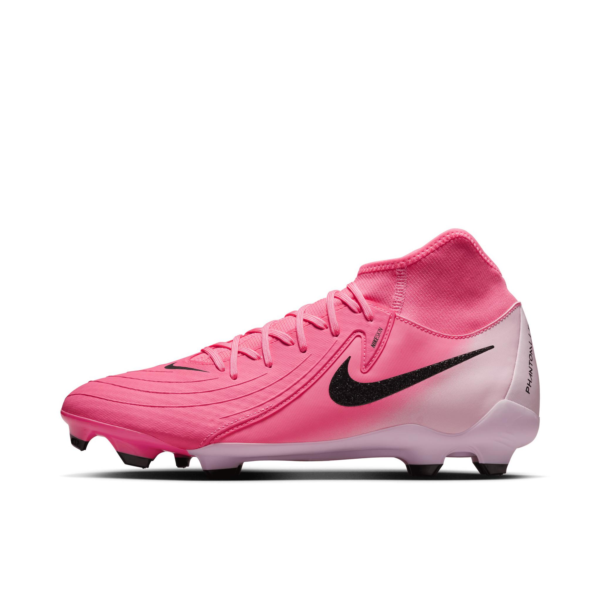 推荐商品：Nike Phantom Luna 2 ACADEMY MG 中端 胶质短钉 舒适轻便 防滑耐磨 透气 足球鞋 桃粉/黑色
