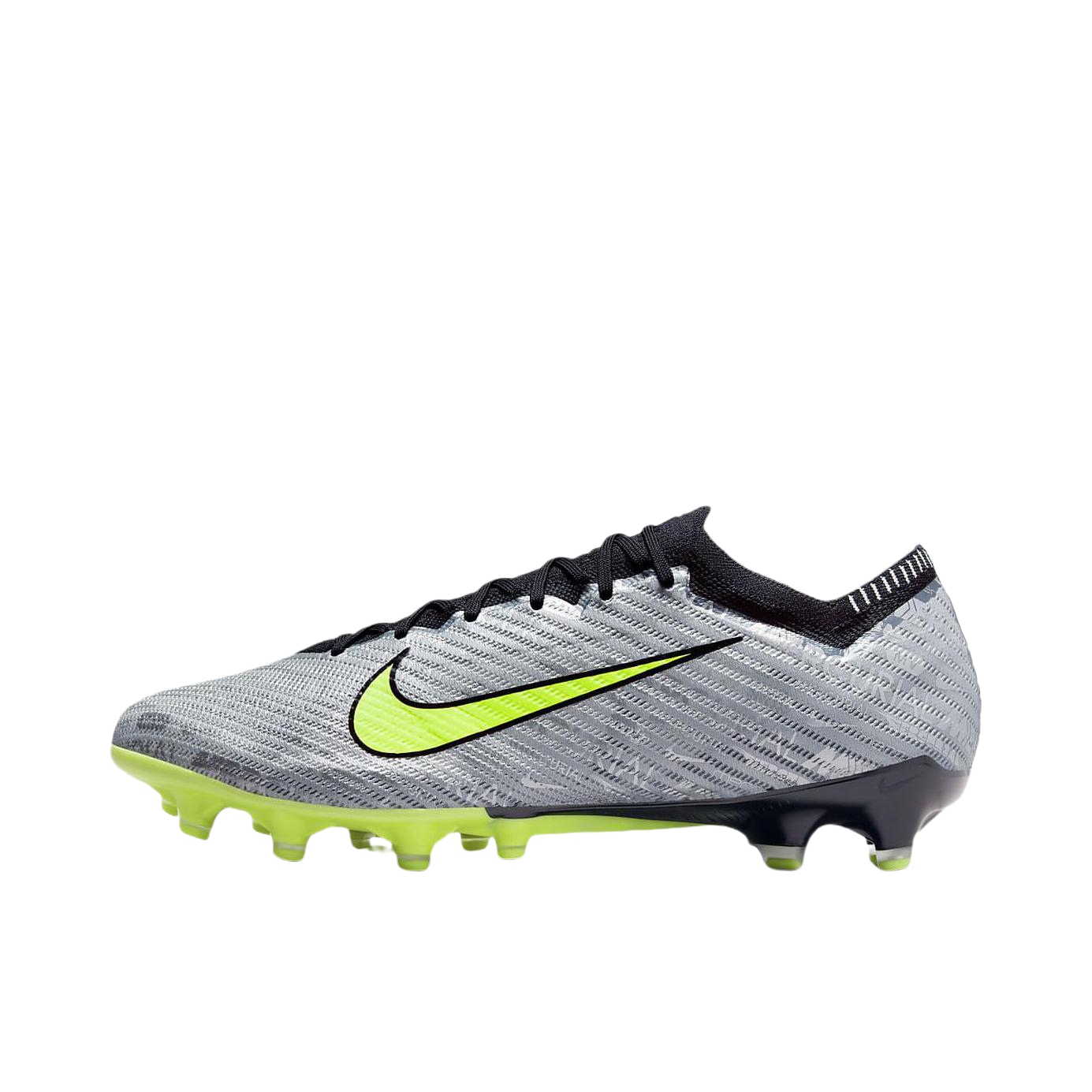 推荐商品：Nike Mercurial Vapor 15 Elite Pro AG 超顶级 胶质短钉 人造草地 防滑耐磨 足球鞋 银色/绿色/黑色