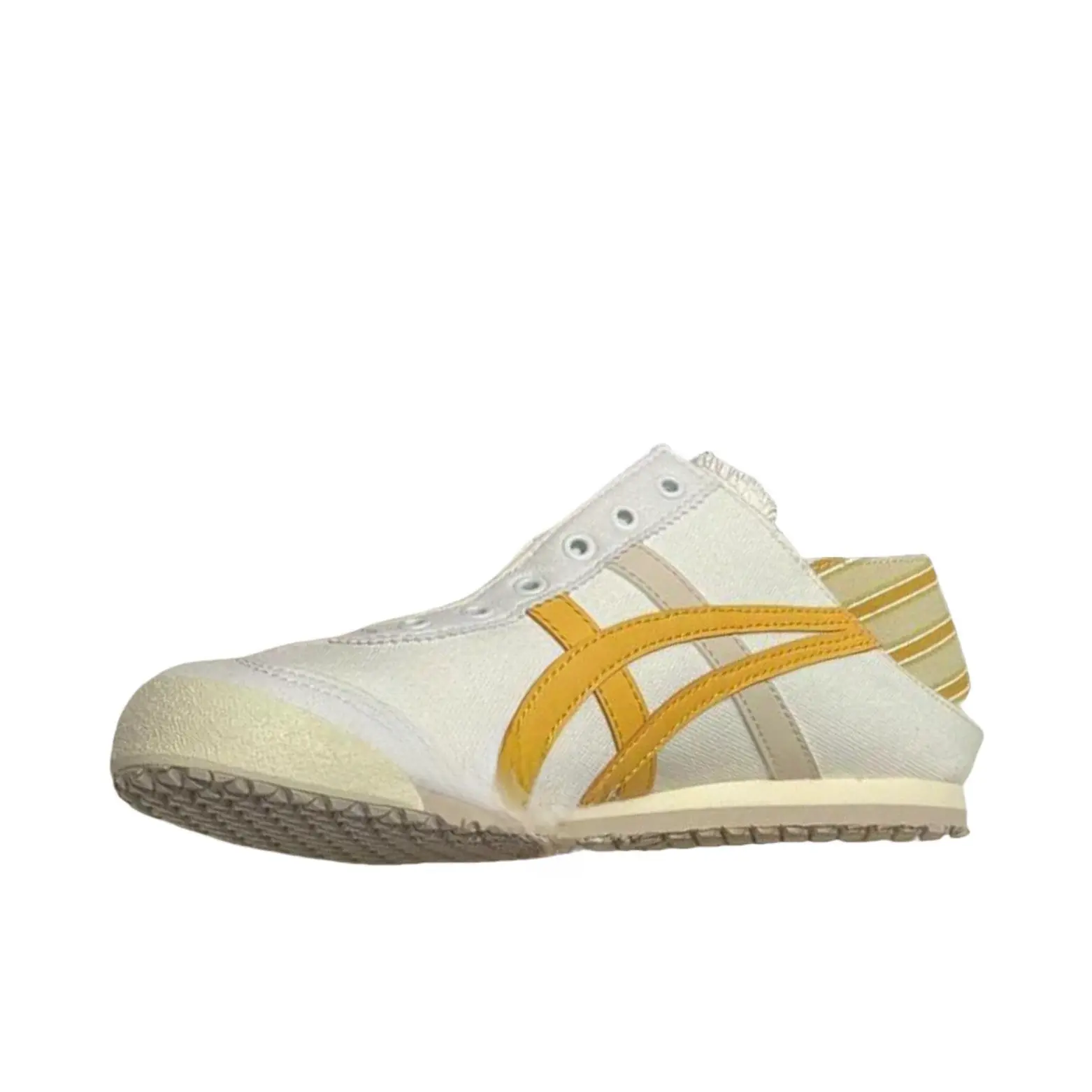 推荐商品：Onitsuka Tiger 鬼塚虎 Mexico 66 Paraty 跑鞋 一脚蹬潮流复古轻便舒适百搭 米色/黄色
