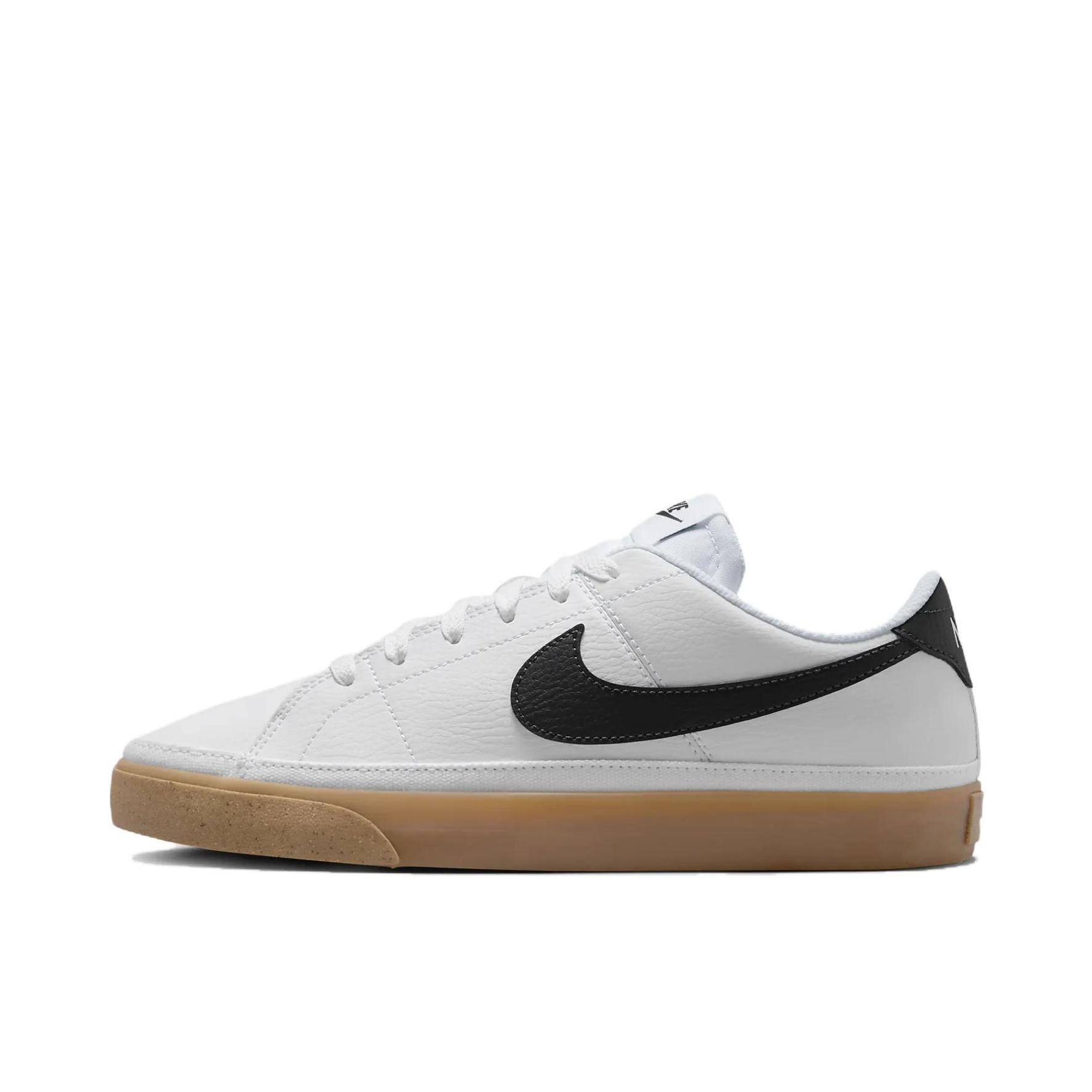 推荐商品：Nike Court Legacy 板鞋 复古舒适透气防滑耐磨休闲运动一脚蹬 Next Nature/女款/白色/橡皮黄/荧光黄/煤黑