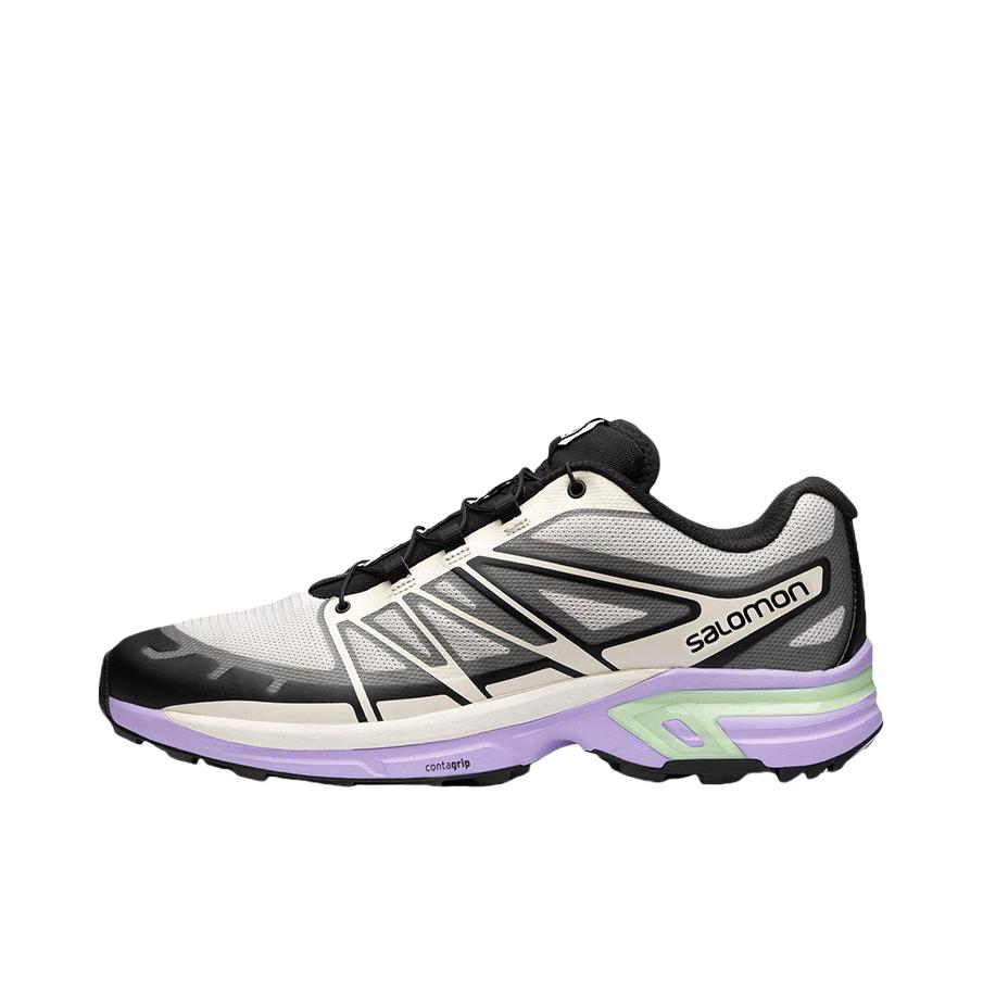 推荐商品：Salomon/萨洛蒙 XT-Wings 2 防滑耐磨 支撑 透气 织物 运动 包裹性 户外休闲鞋 米色/黑色/紫色