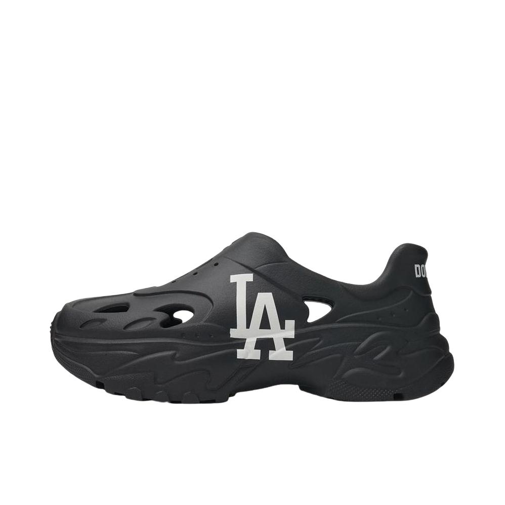 推荐商品：MLB 情侣 厚底 老爹 镂空 凉鞋 3ASQBCR 洛杉矶道奇队/黑色
