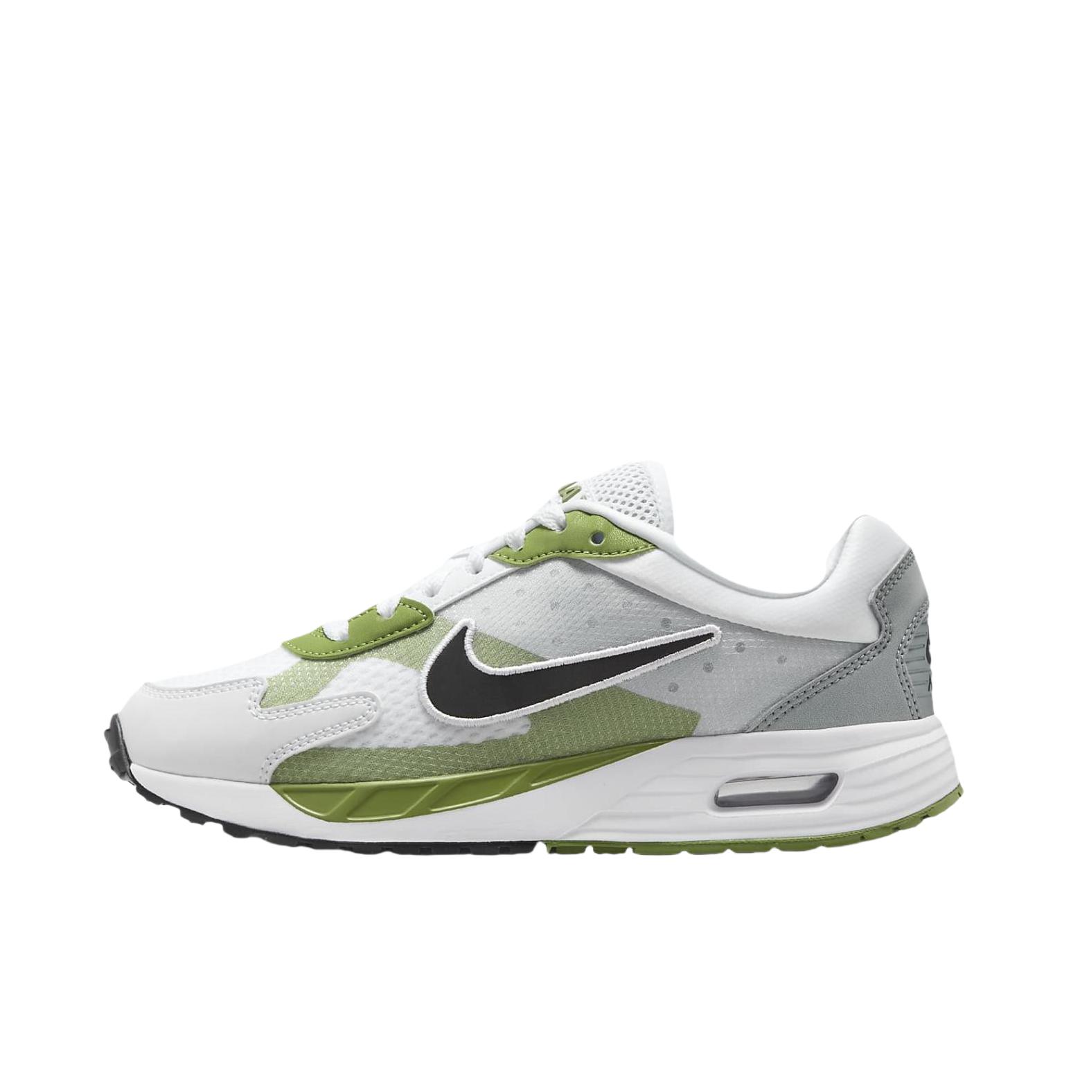 推荐商品：Nike Air Max Solo 运动休闲鞋 训练舒适轻便网面透气缓震耐磨支撑复古抓地 GS/白色/黑色/叶绿/烟灰