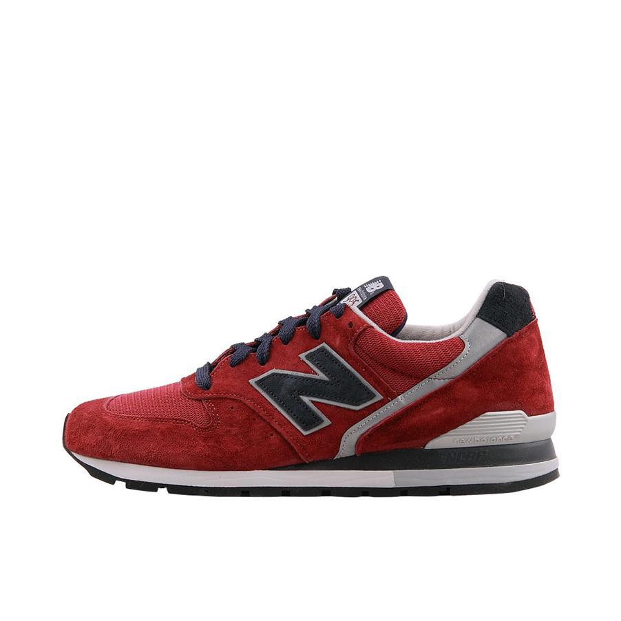 推荐商品：New Balance 996 织物 时尚复古 减震轻便 防滑耐磨 舒适透气 支撑 包裹性 增高 薄底 马拉松 人造革 防水 慢跑 运动休闲鞋 Burgundy 红/海军蓝