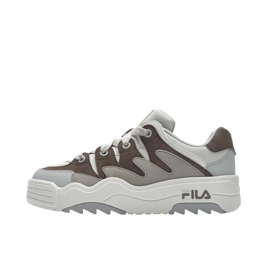 推荐商品：FILA/斐乐 Rosetta 系带 厚底增高 复古 运动休闲鞋 女款/红褐灰/卷轴棕