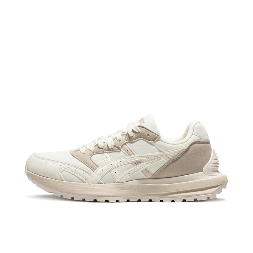 推荐商品：Asics/亚瑟士 Tarther Sc 跑鞋 防滑耐磨轻便透气舒适减震厚底织物合成革潮流时尚百搭复古拼接 白色/米色