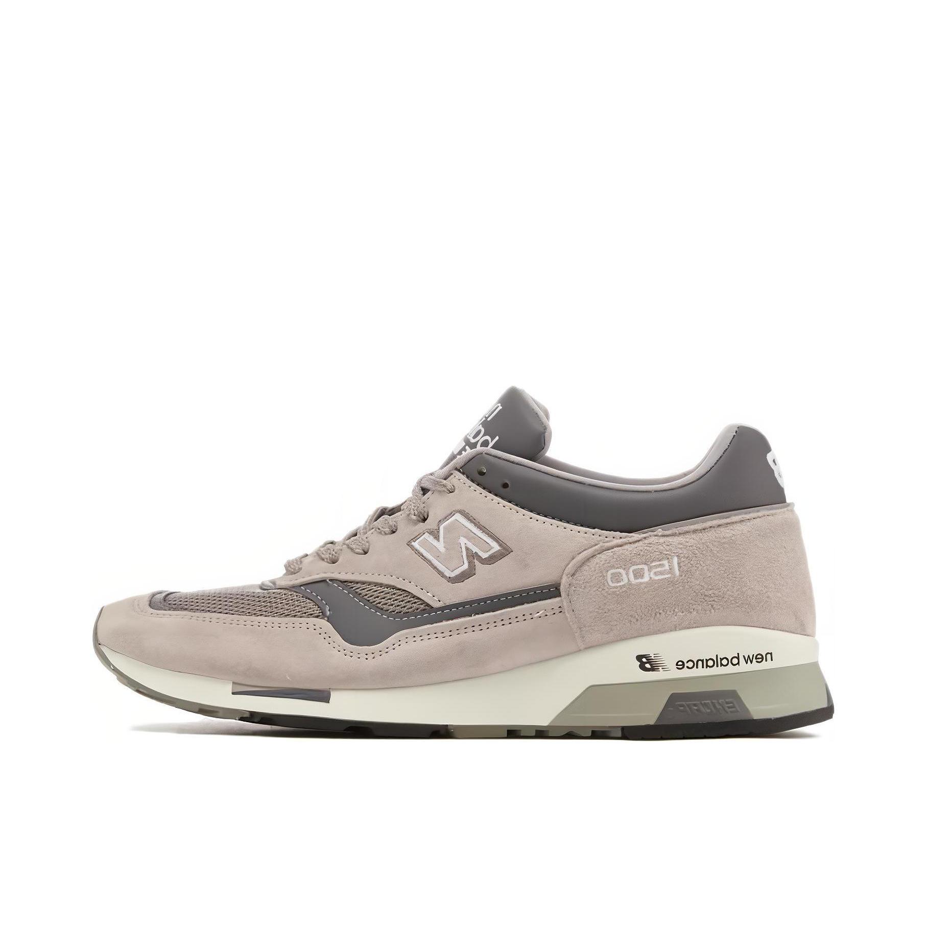 推荐商品：New Balance 1500 跑鞋 减震回弹透气防滑耐磨马拉松合成革织物复古包裹性轻便圆头贴合 浅灰色