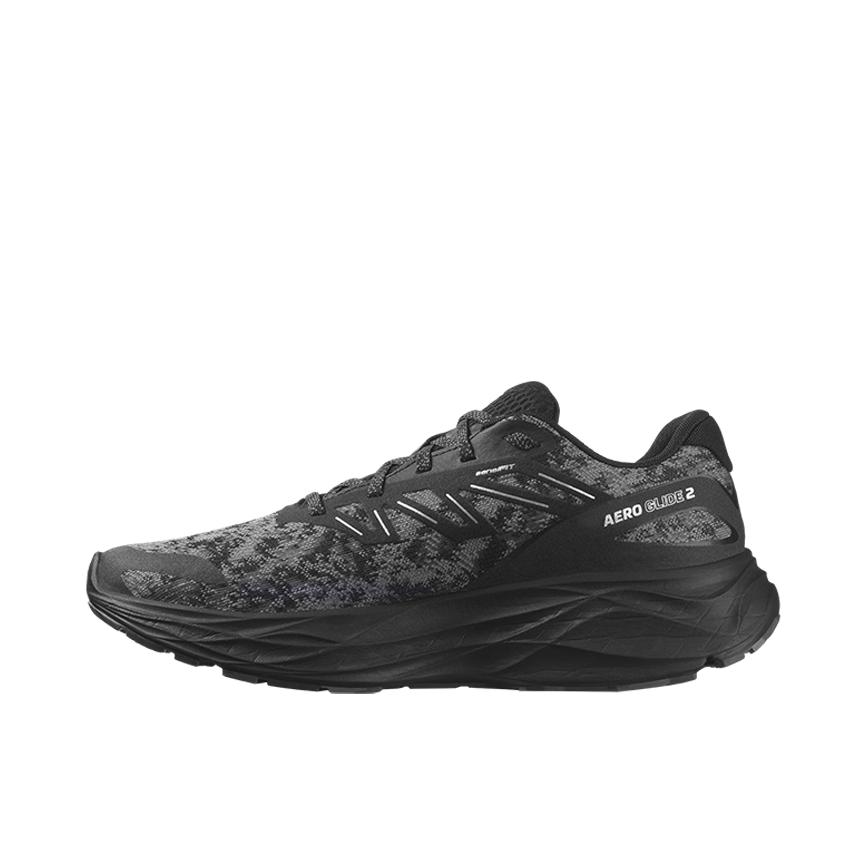 推荐商品：Salomon/萨洛蒙 Aero Glide 2 户外 防滑耐磨 缓震透气 稳定支撑 舒适百搭 跑鞋 黑色