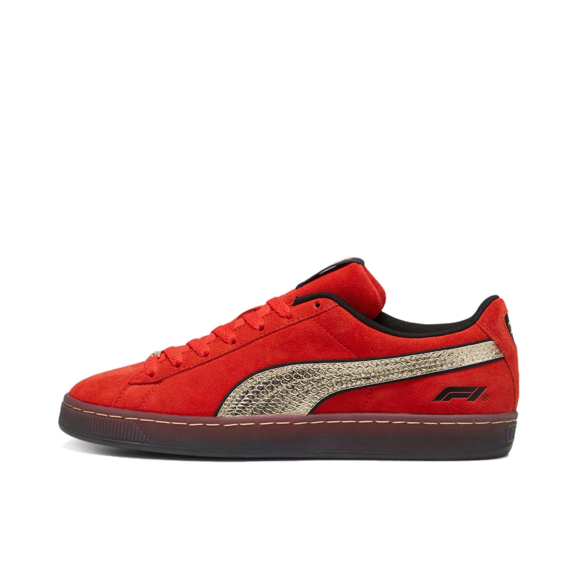 推荐商品：Puma/彪马 Suede Classic 面包鞋 板鞋 舒适百搭防滑耐磨轻便透气复古低帮圆头 红色/金色