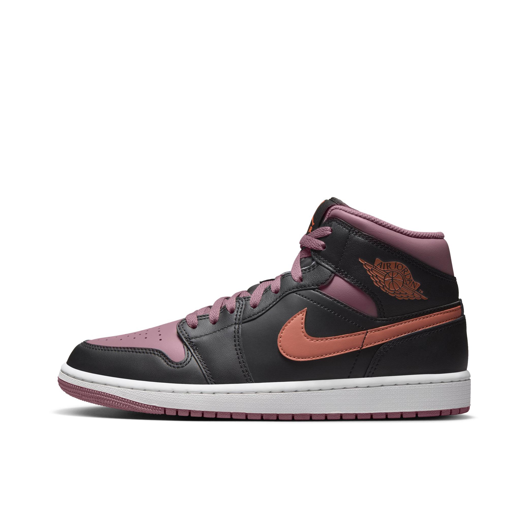 推荐商品：Air Jordan 1 板鞋 运动休闲鞋 复古潮流支撑合成革 紫色/橙色