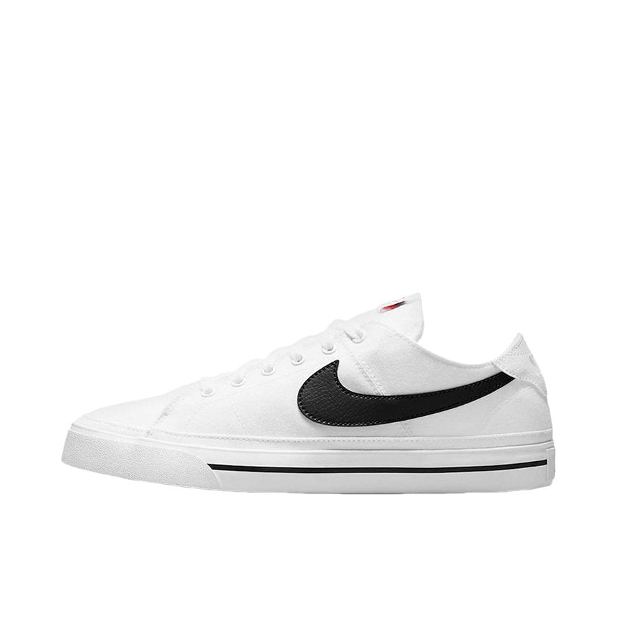 推荐商品：Nike Court Legacy 板鞋 复古舒适透气防滑耐磨休闲运动一脚蹬 熊猫/低帮/帆布/白色/黑色