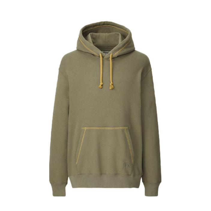 UNIQLO/优衣库 × JW Anderson 联名连帽系绳长袖卫衣 447065 深橄榄