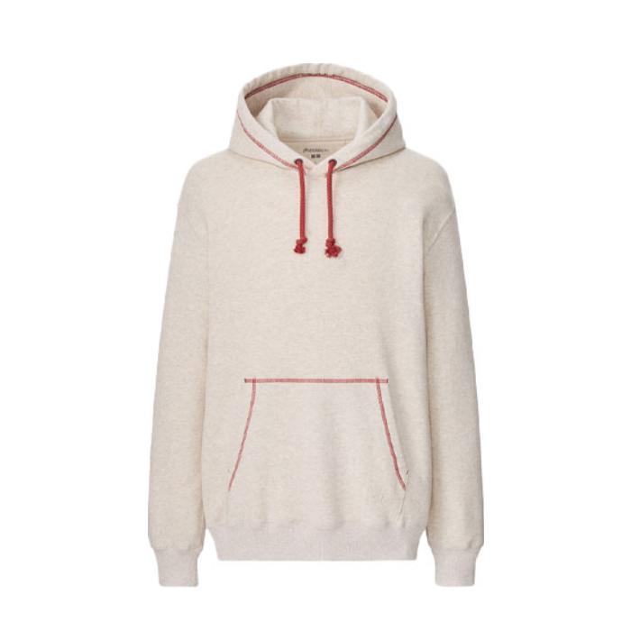 UNIQLO/优衣库 × JW Anderson 联名连帽系绳长袖卫衣 447065 深米色