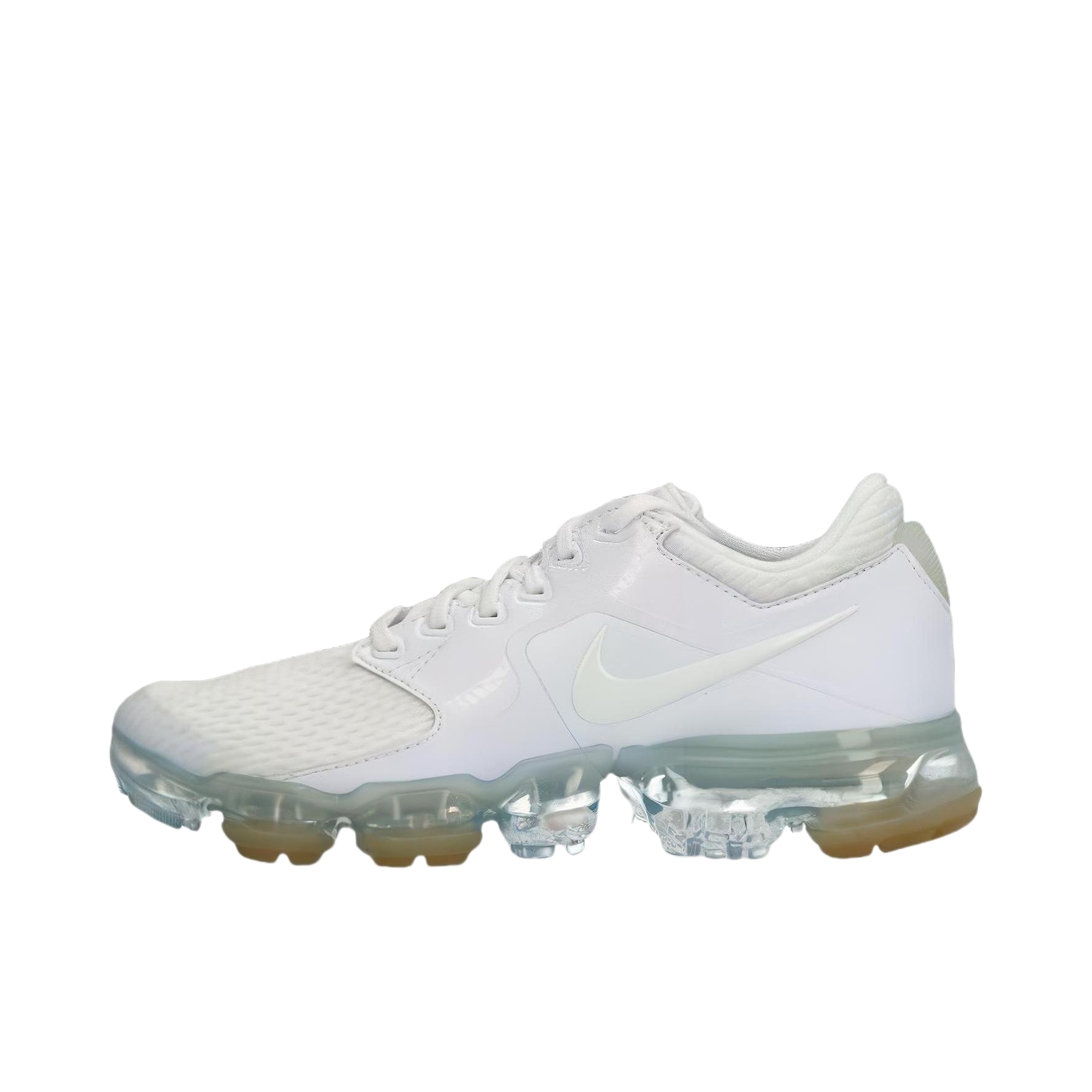 推荐商品：Nike Air VaporMax CS 跑鞋 气垫运动减震透气防滑耐磨轻便休闲舒适百搭简约织物全掌马拉松 White Gum 白色/金属银