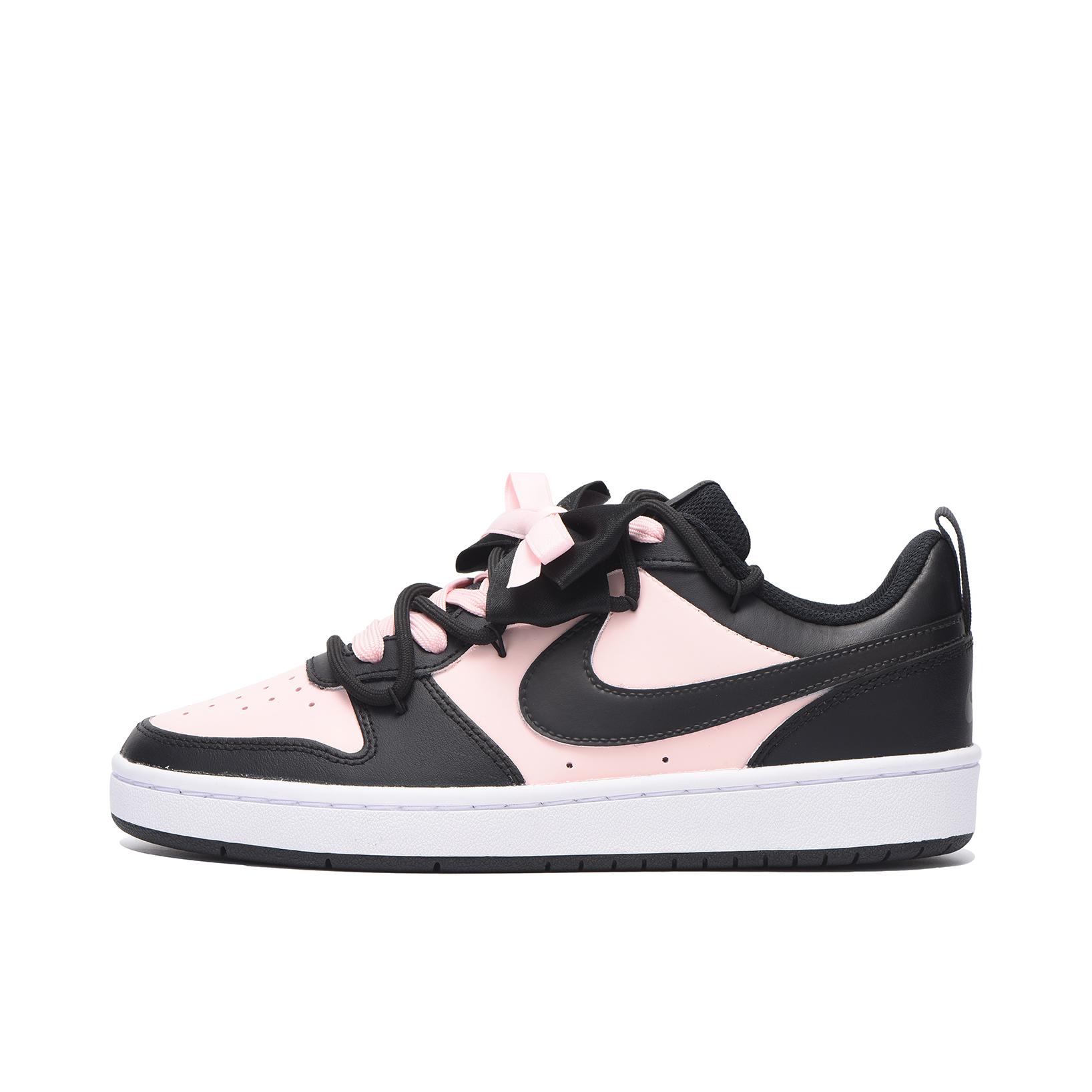 推荐商品：【定制球鞋】 Nike Court Borough 板鞋 防滑防水轻便减震手绘减龄做旧甜酷高街合成革甜妹包裹性复古婚鞋增高小白鞋薄底秋冬脏脏鞋 GS/芝芝莓莓