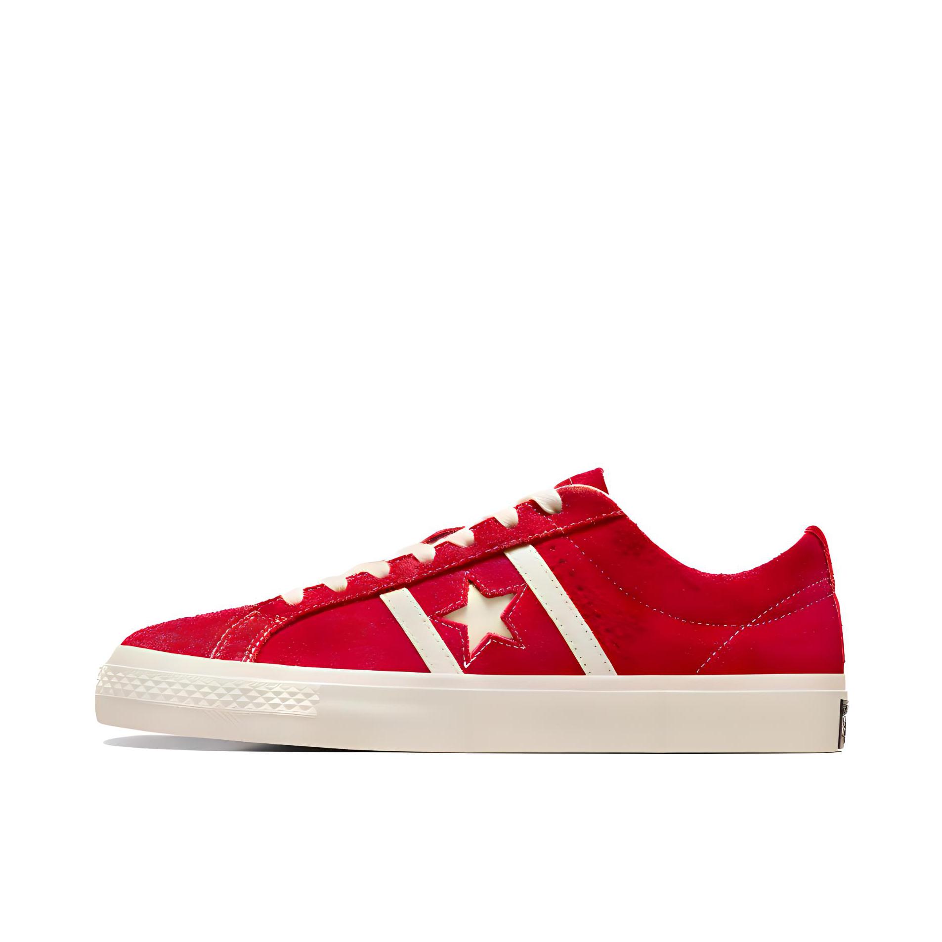 推荐商品：Converse/匡威 One Star Pro 翻毛皮 潮流复古 舒适 耐磨 防滑 板鞋 红色/米色