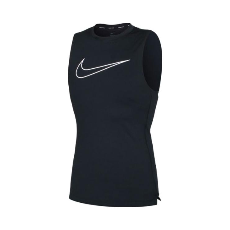 【朴宰灿同款】Nike PRO DRI-FIT 大标健身训练快干透气紧身无袖圆领背心T恤 DD1989