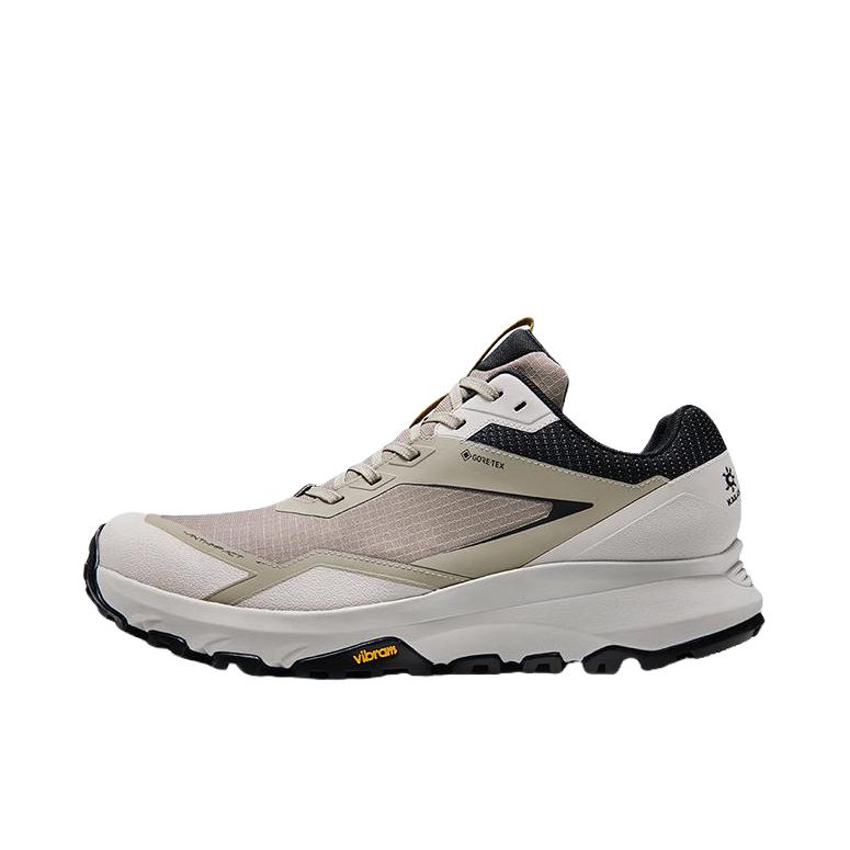 推荐商品：Kailas/凯乐石  括苍 GTX  防水耐磨 防滑减震 回弹止滑 网布透气 跑山型 抓地 百搭 运动  徒步鞋 登山鞋 男款/浅暮苍/灰色  
