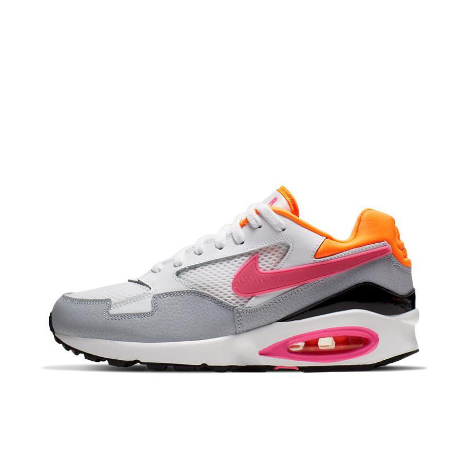 推荐商品：Nike Air Max St 气垫缓震 轻便透气 舒适防滑 织物 休闲 跑鞋 Grey/Pink/Orange 灰粉橙