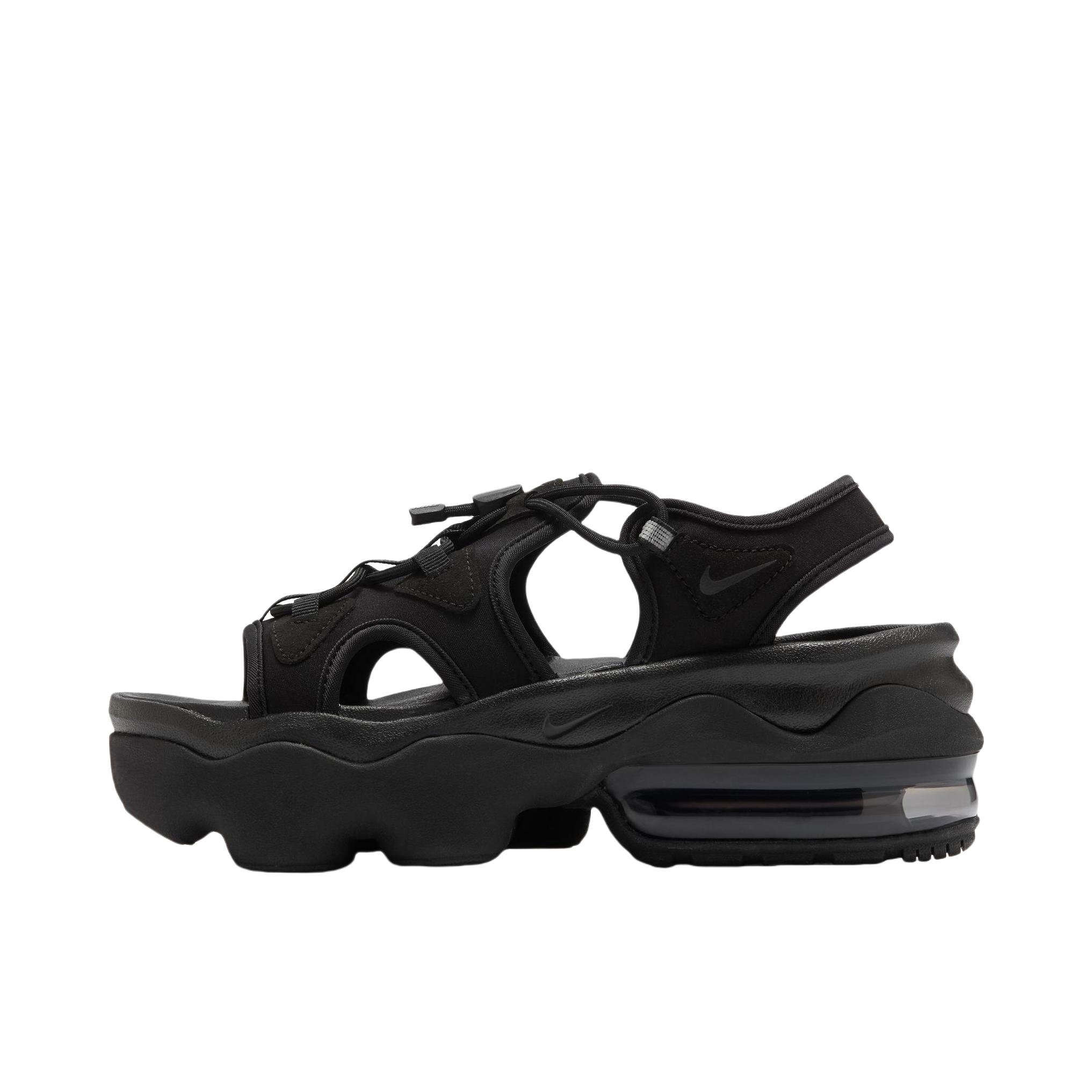推荐商品：Nike Air Max Koko Sandal 防滑耐磨 舒适透气 简约 运动 黑豹纹 一字 沙滩 凉鞋 黑色