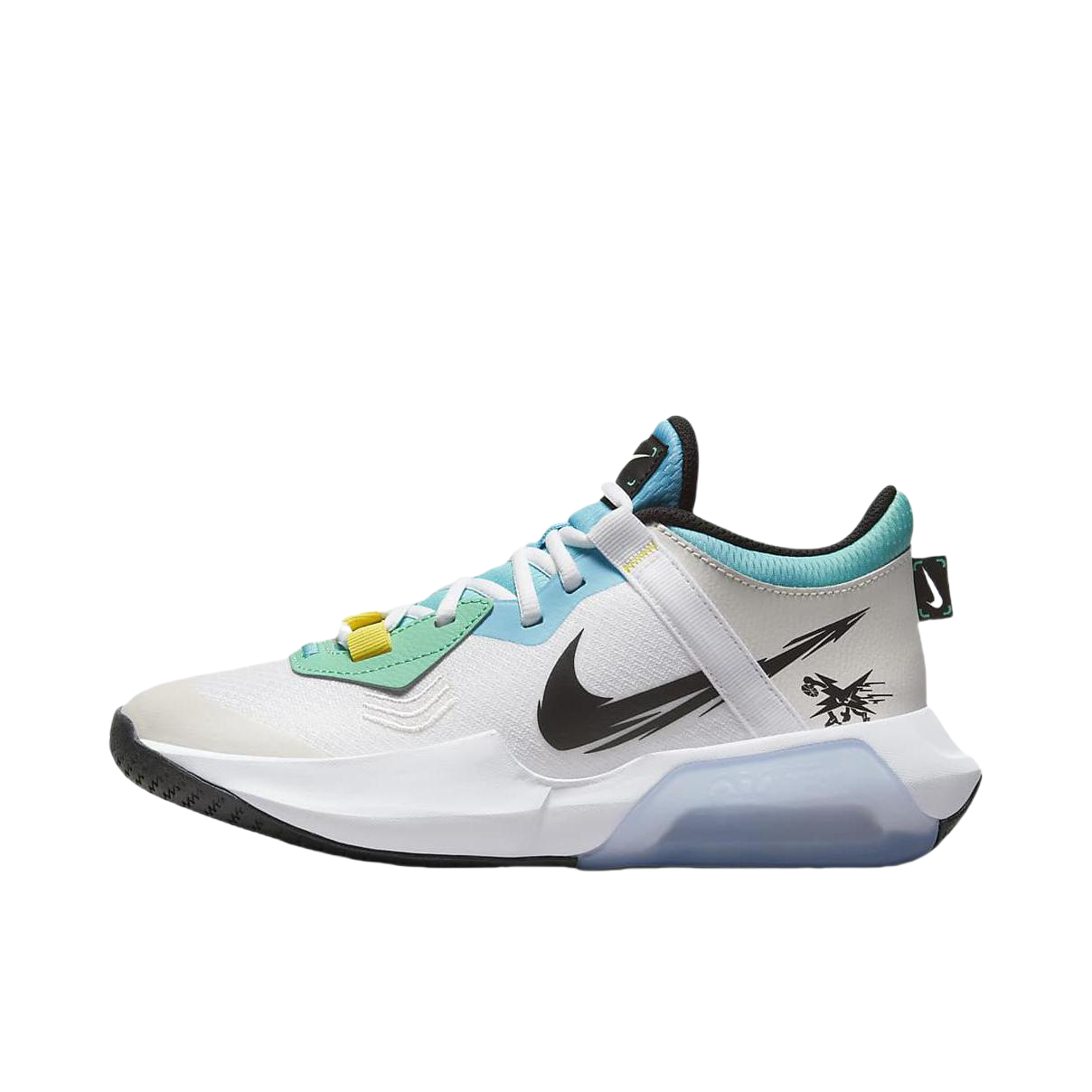 推荐商品：Nike Air Zoom Crossover 缓震 回弹 防滑耐磨 实战 篮球鞋 GS/白色/青色