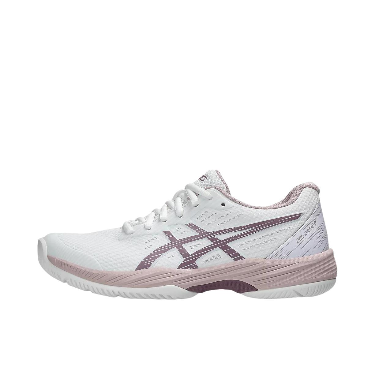 推荐商品：Asics/亚瑟士 Gel-Game 9 速度型 防滑抓地 网面透气 稳定支撑 网球鞋 白色/淡紫色