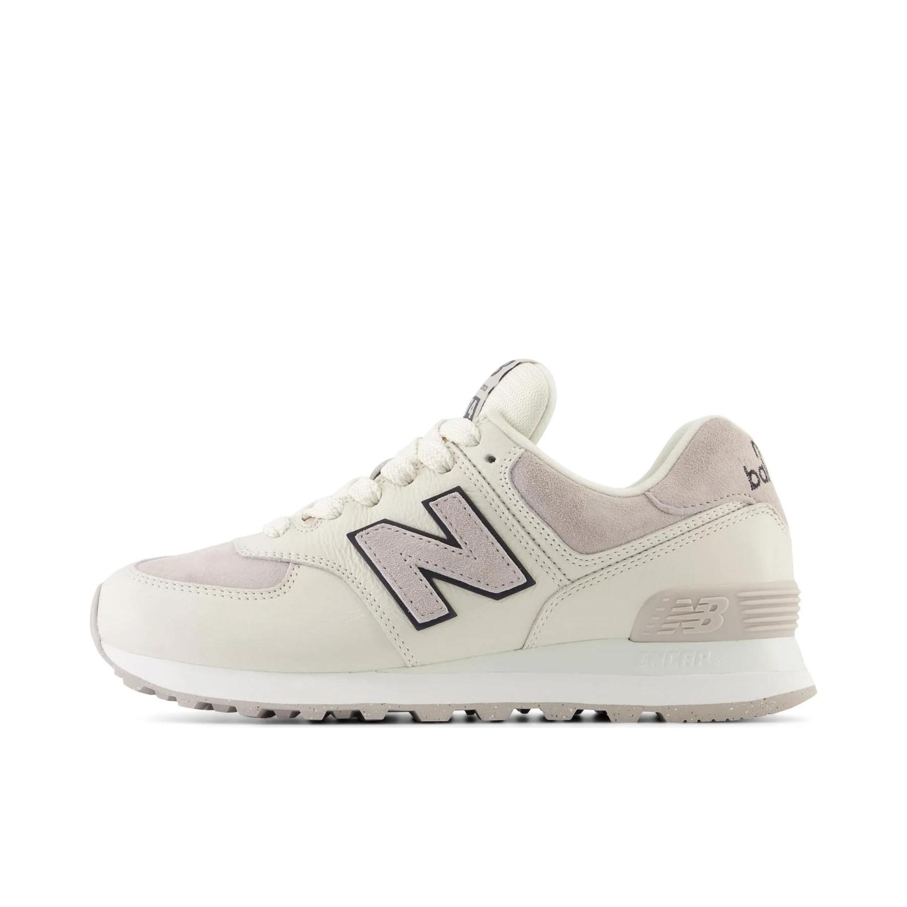 推荐商品：New Balance 574 运动休闲鞋 阿甘鞋 经典复古防滑耐磨缓震舒适透气时尚百搭轻便 女款/B宽/米色/浅粉色