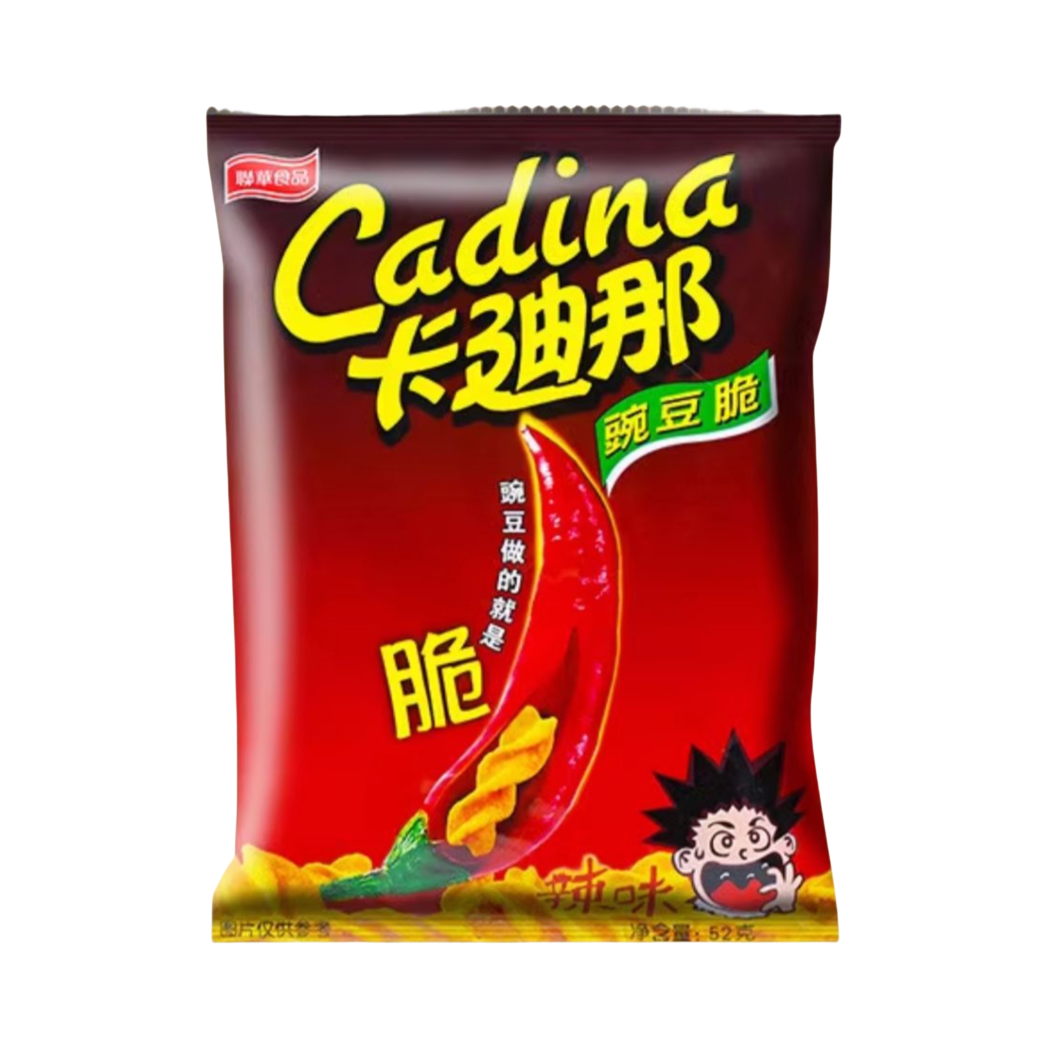 推荐商品：卡迪那 膨化豌豆脆 52g 袋装 辣味