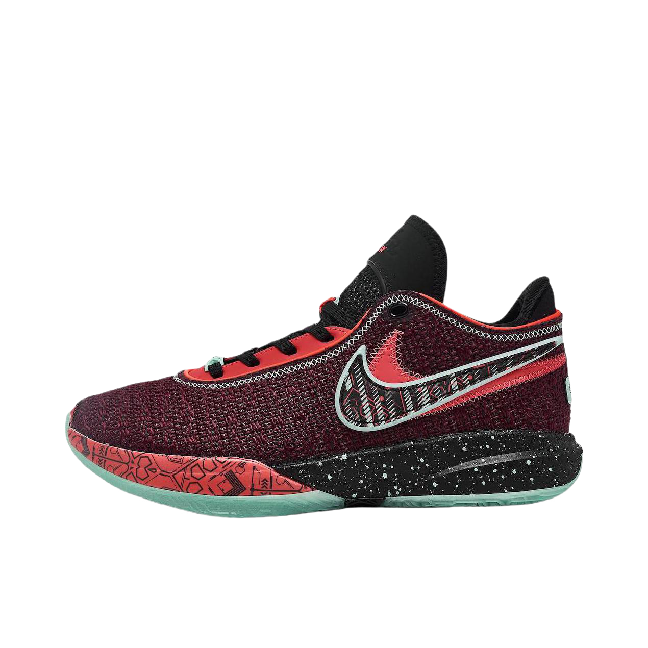 推荐商品：Nike Lebron 20 詹姆斯20 Zoom Air 缓震透气 防滑耐磨 舒适 支撑 潮流 篮球鞋 GS/暗红/黑色/翠绿色