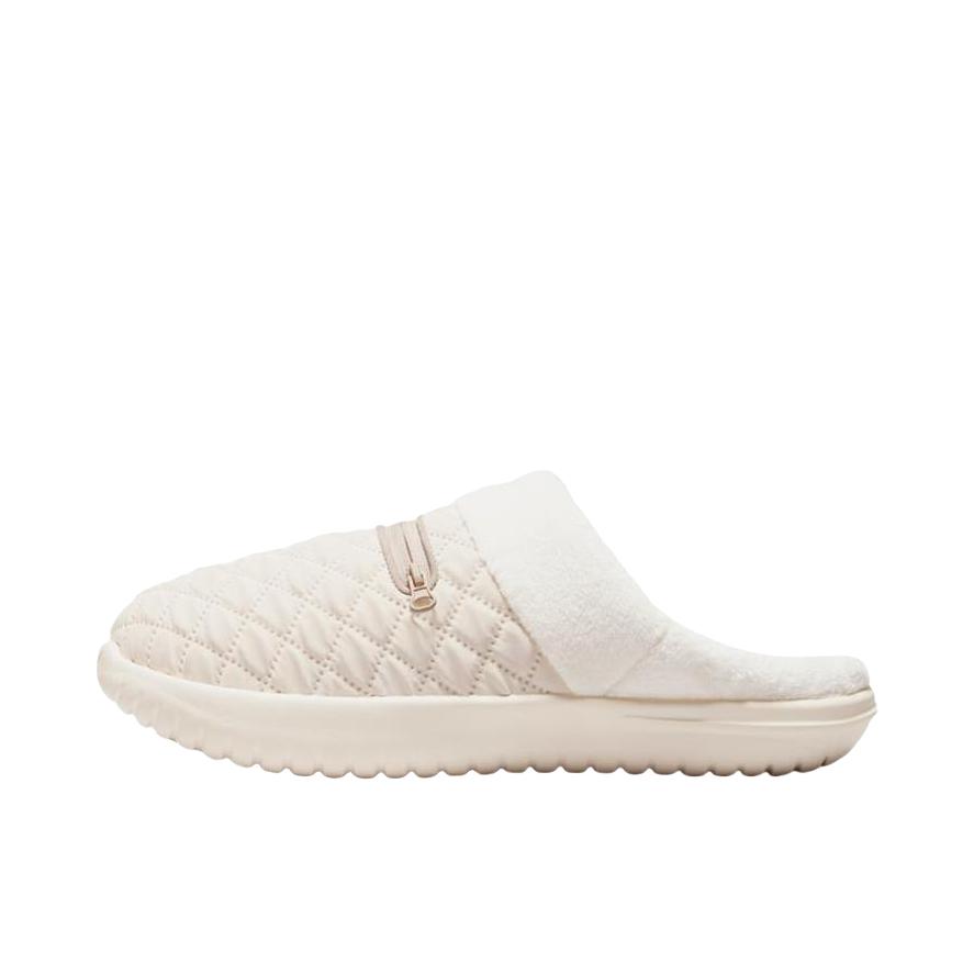 推荐商品：Nike Burrow 防滑耐磨 舒适轻便 抓地 橡胶底 包头 简约 一字 冬季拖鞋 女款/象牙白