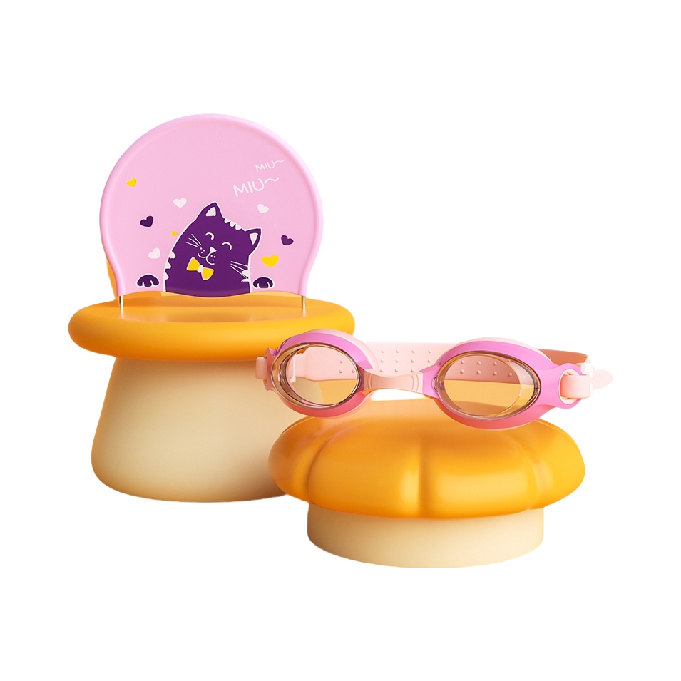 推荐商品：Leacco/力酷 防水防雾 泳镜泳帽套装