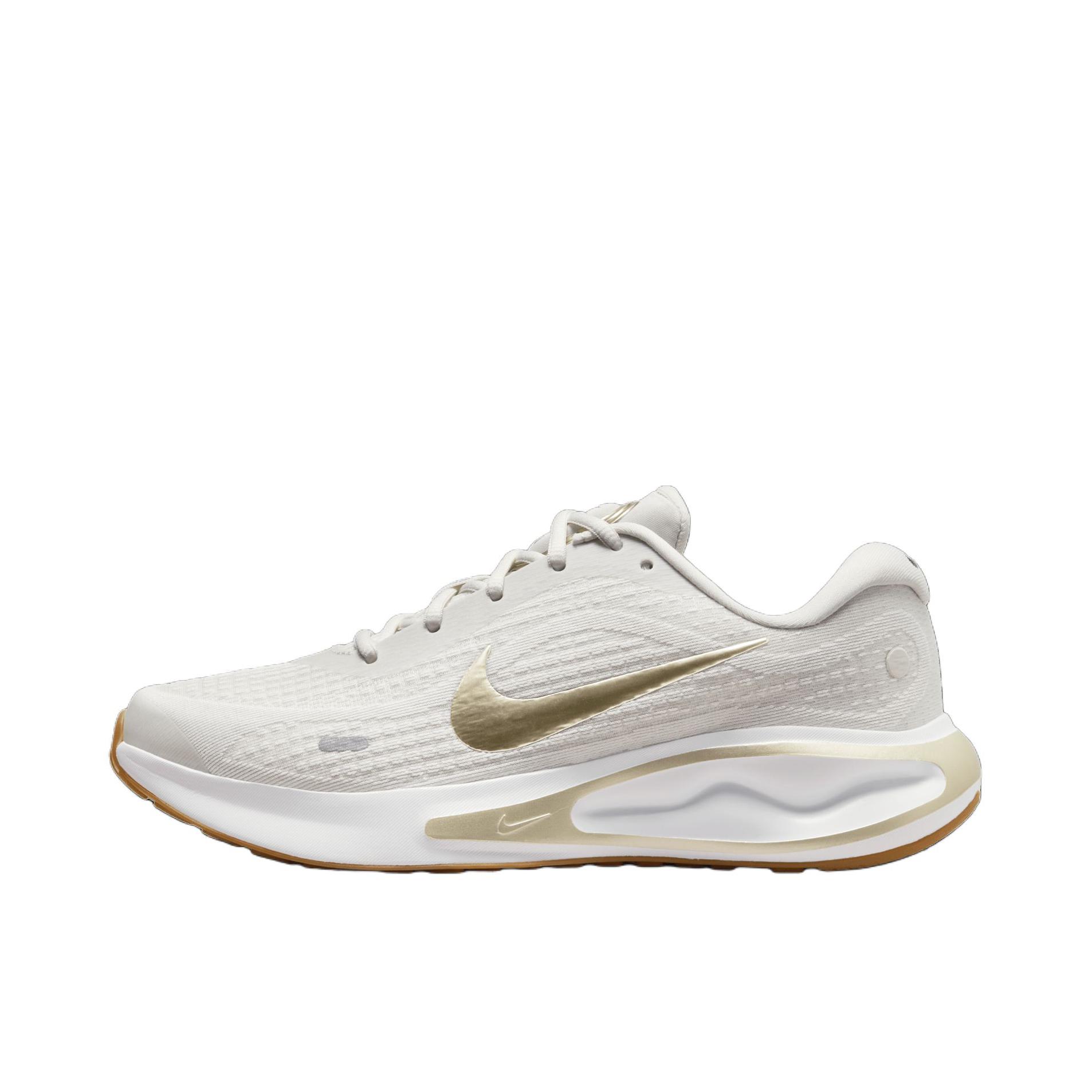 推荐商品：Nike Journey Run 跑鞋 缓震轻便防滑耐磨休闲简约训练长跑短跑织物运动贴合圆头支撑 女款/灰色/褐色