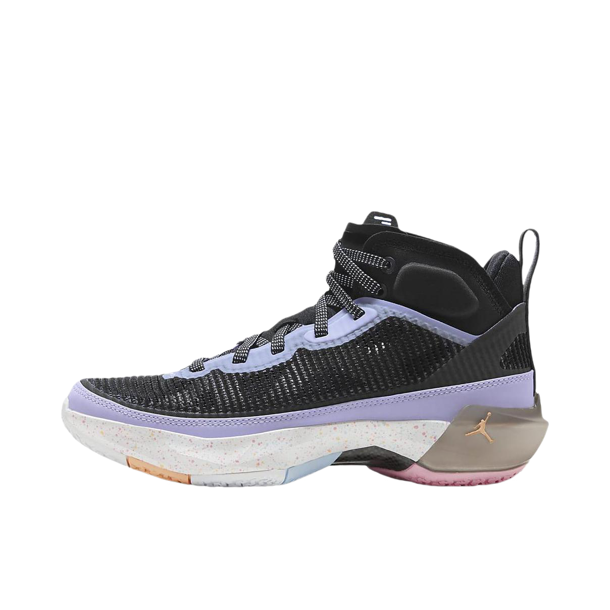 推荐商品：Air Jordan 37 篮球鞋 防滑耐磨缓震透气时尚百搭实战 GS/黑色/紫色