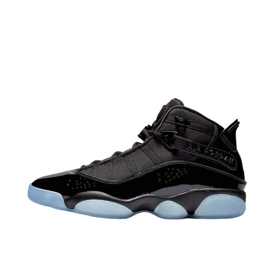 推荐商品：Air Jordan 6 Rings 六冠王 篮球鞋 zoom air缓震透气耐磨复古潮流百搭防滑包裹性 Black Ice 黑色透明底