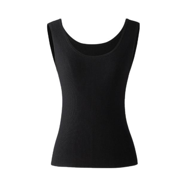 推荐商品：karida/珂芮达  针织套头圆领背心 女装 R428699 黑