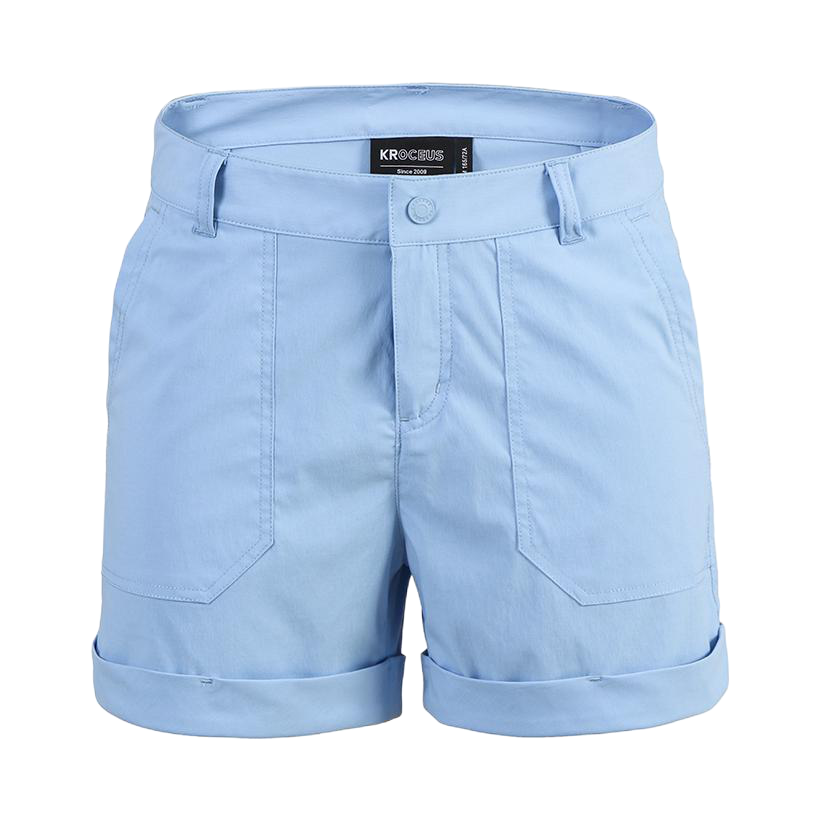 推荐商品：kroceus/地球科学家 速干防泼水轻薄休闲短裤 女装 28660 天蓝