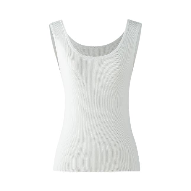 推荐商品：karida/珂芮达  针织套头圆领背心 女装 R428699 白