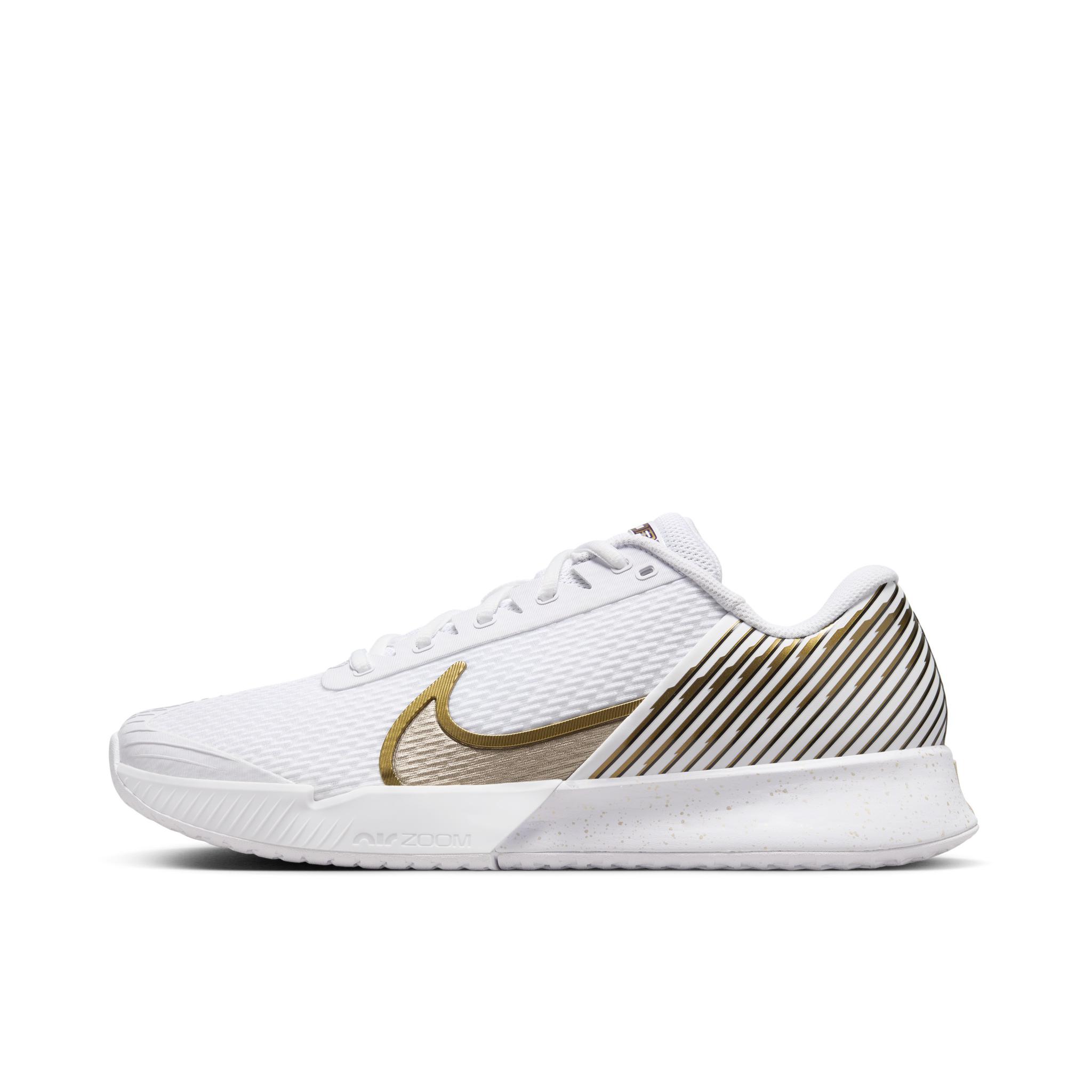 推荐商品：Nike Air Zoom Vapor Pro 2 防滑耐磨 硬地球场 透气 网球鞋 金色/白色