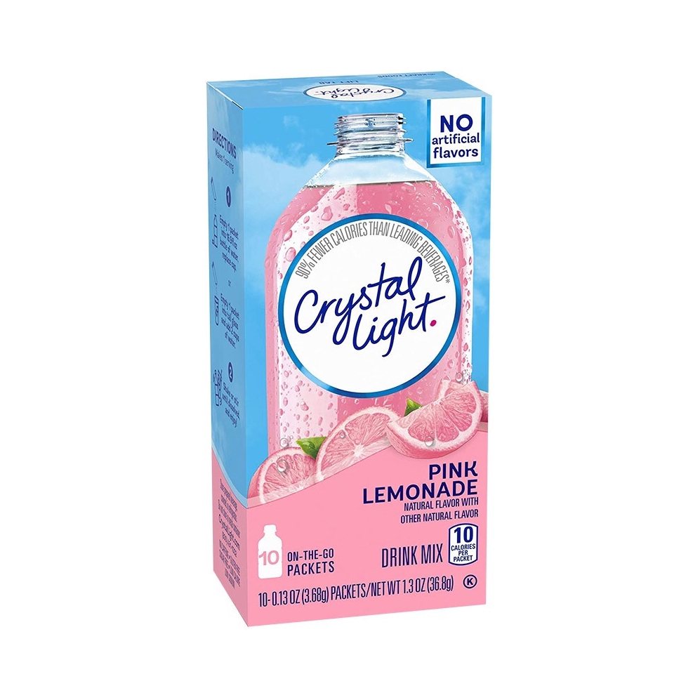推荐商品：Crystal Light 无蔗糖维他命果汁粉 36.8g 盒装 粉柠檬味