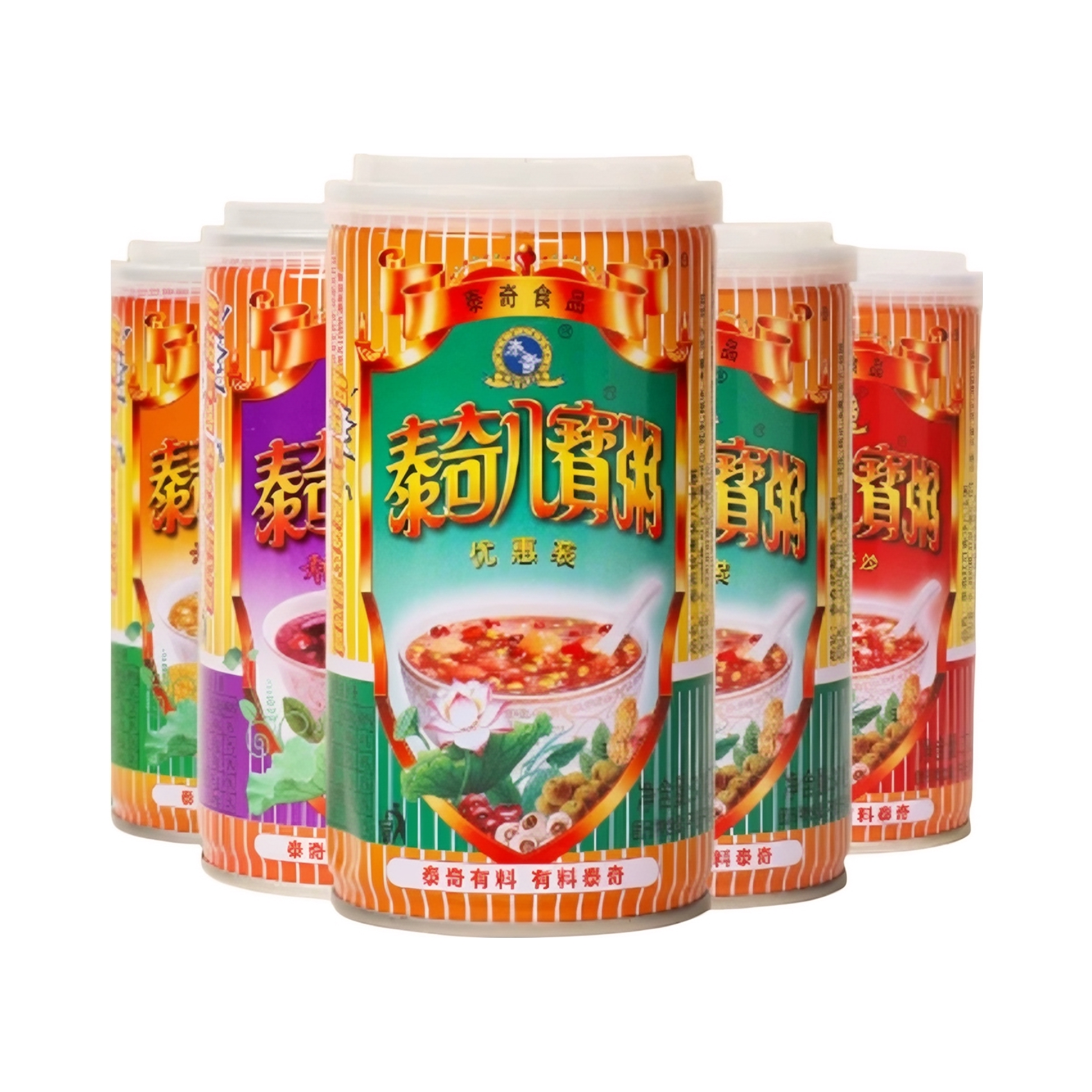 推荐商品：泰奇 早餐即食八宝粥系列 罐装 5口味组合