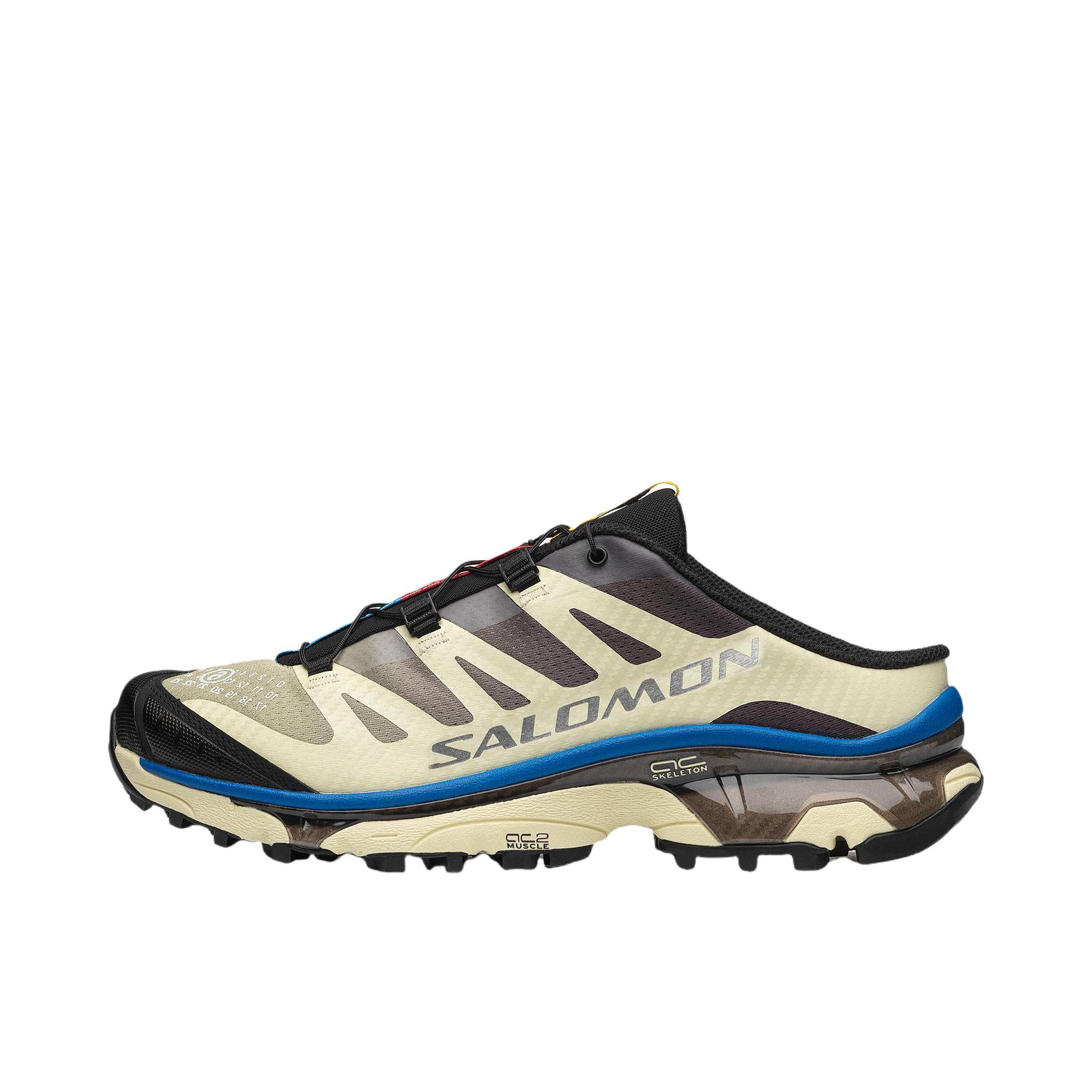 推荐商品：Salomon/萨洛蒙 XT-4 Mule 防滑耐磨 网布透气 舒适低帮 厚底 圆头 运动休闲鞋 MM6 Maison Margiela联名/浅黄灰