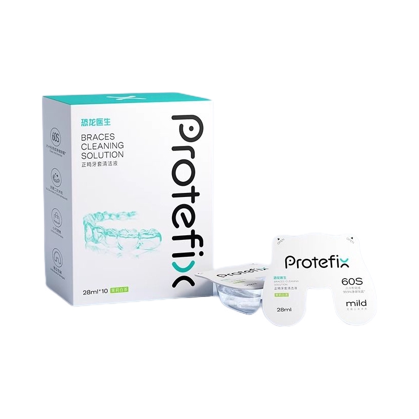 推荐商品：Protefix/恐龙医生 清洁液片隐形透明牙套清洁神器 义齿假牙正畸
