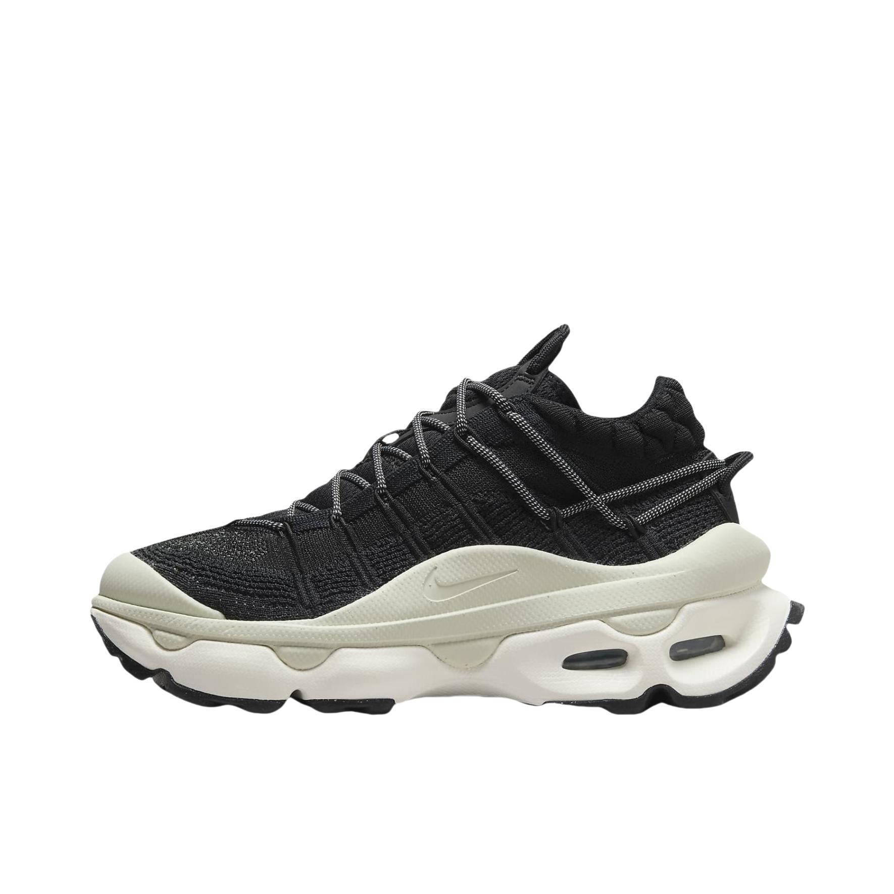 推荐商品：Nike Air Max Flyknit Venture 运动休闲鞋 舒适透气飞织防滑耐磨缓震轻便复古百搭支撑 黑色/帆白色