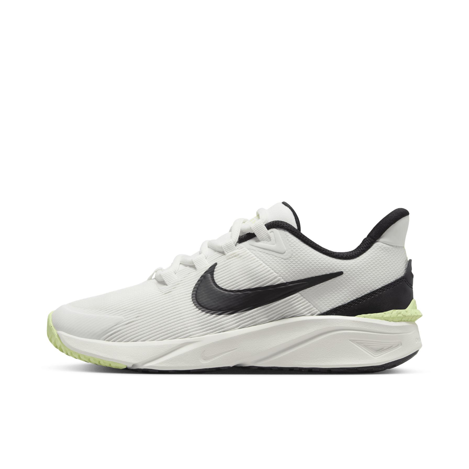 推荐商品：Nike Star Runner 4 跑鞋 防踢减震防滑耐磨舒适透气百搭时尚公路 GS/白色/黑色