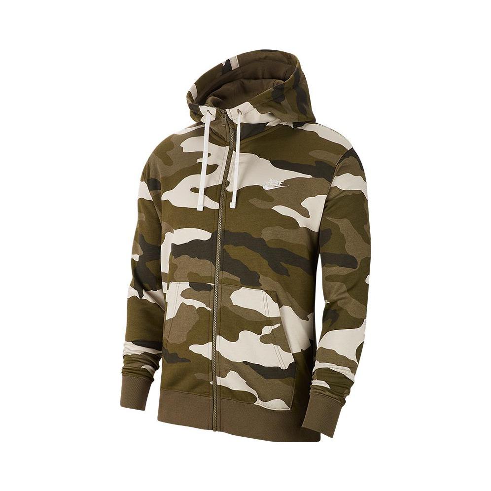 Nike Sportswear Club 迷彩拉链开襟连帽运动休闲夹克 BV2821