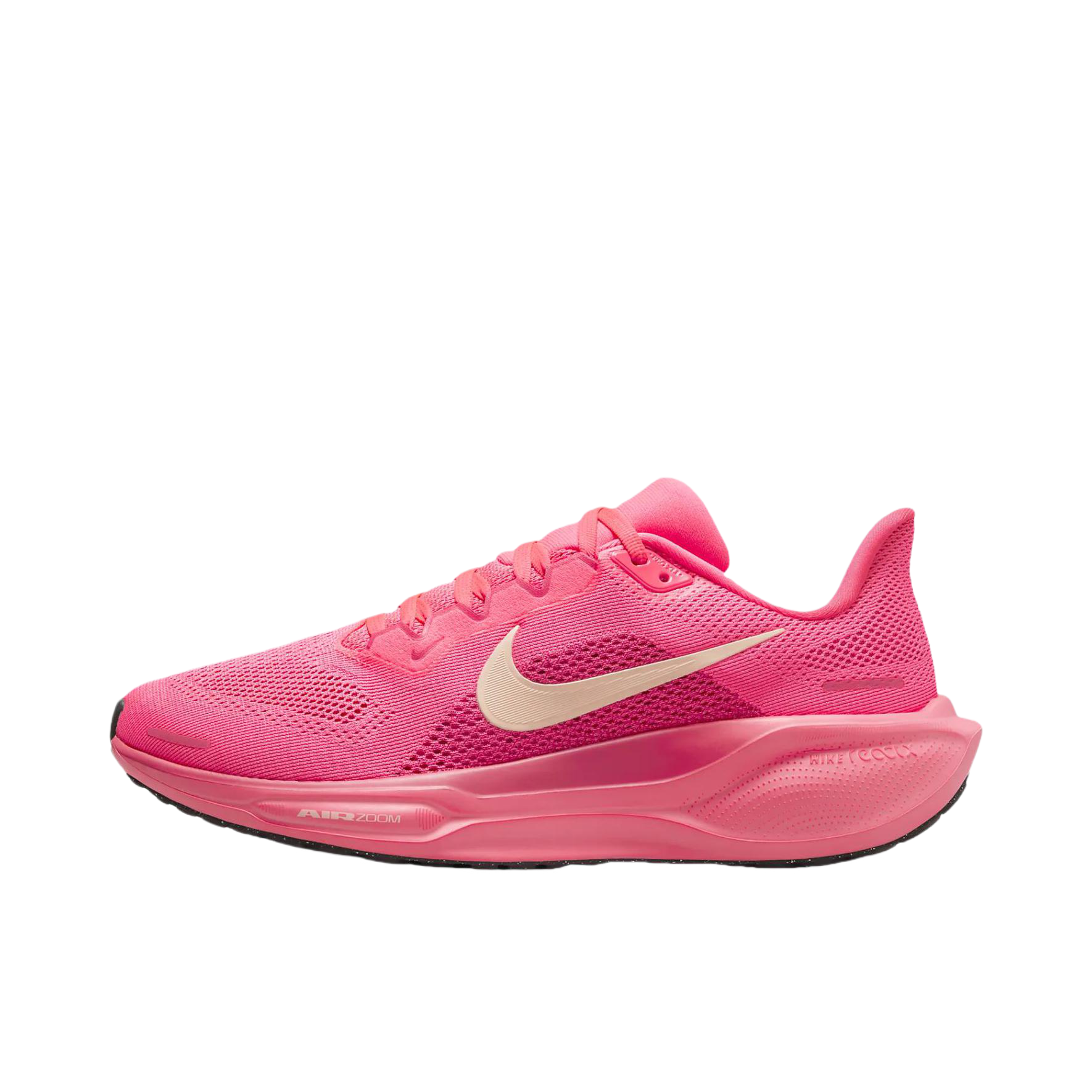 推荐商品：Nike Air Zoom Pegasus 41 飞马 跑鞋 ReactX泡绵缓震透气轻便回弹训练防滑马拉松短跑支撑贴合耐用 女款/粉色