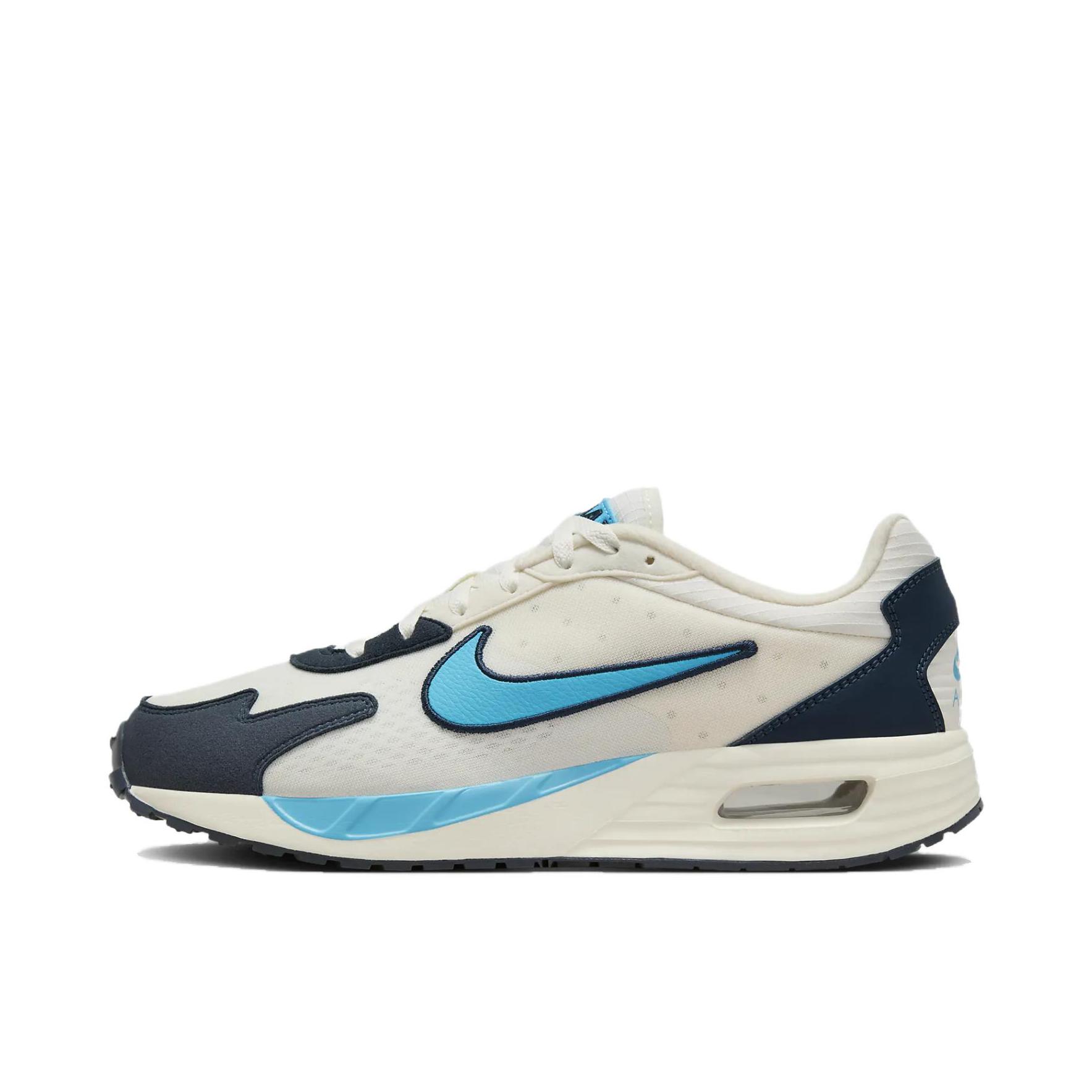 推荐商品：Nike Air Max Solo 运动休闲鞋 训练舒适轻便网面透气缓震耐磨支撑复古抓地 米色/蓝色/黑色