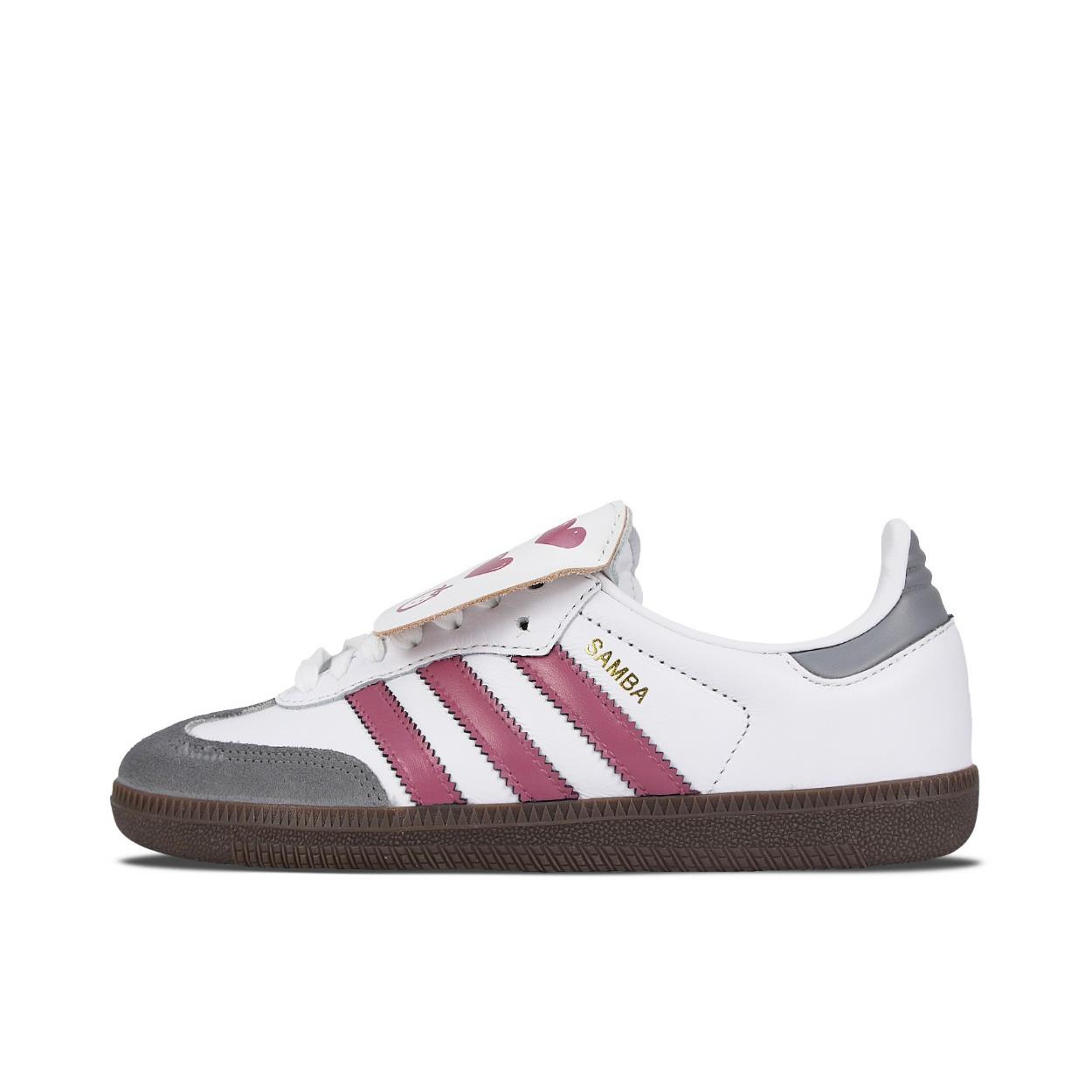 推荐商品：【定制球鞋】 adidas Originals Samba Vlad 板鞋 轻松脚感平跟防滑耐磨复古织物合成革 爱心草莓