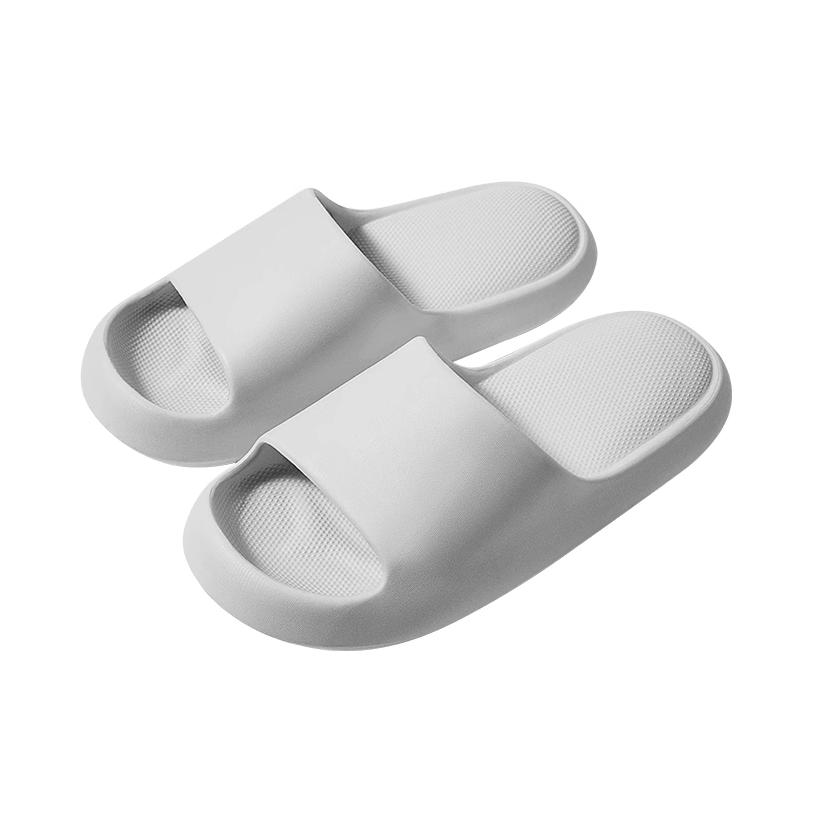 推荐商品：MINISO/名创优品 气垫系列 防滑 家居 软弹 踩屎感 防臭 增高 拖鞋 灰色