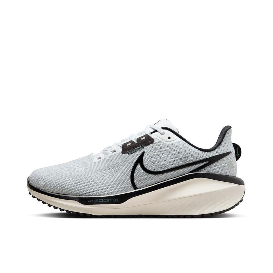 推荐商品：Nike Zoom Vomero 17 跑鞋 健身训练轻便缓震简约圆头回弹 白色/黑色/白金色